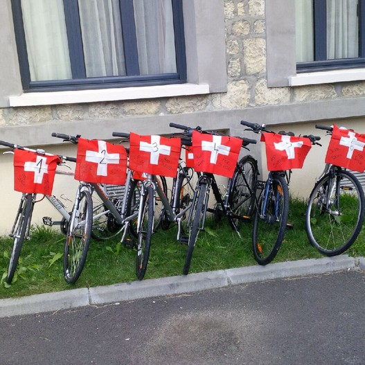 Les vélos se tiennent prêt.