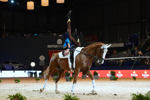 Grand engagement pour le sport équestre Suisse. /Photo: Lukas Heppler à Madrid (FEI).