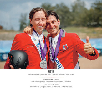 Weltreiterspiele Tryon (USA) 2018: Einzel Silber resp. Bronze für die Springreiter Martin Fuchs und Steve Guerdat