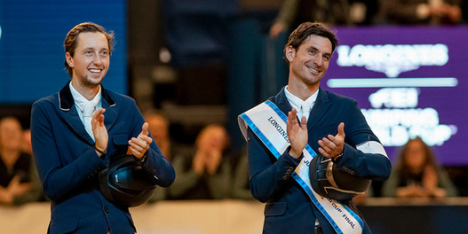Sind weiterhin die Weltnummer 1 und 2: Steve Guerdat und Martin Fuchs (Bild: Weltcupfinal Göteborg 2019 © Hippo Foto - Stefan Lafrentz07/04/2019