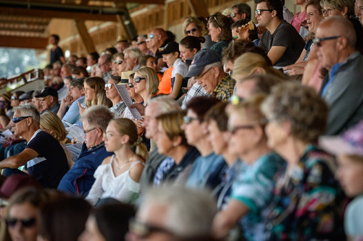 Viele interessierte und fachkundige Zuschauer verfolgen die Finalprüfungen in Avenches. | © Katja Stuppia