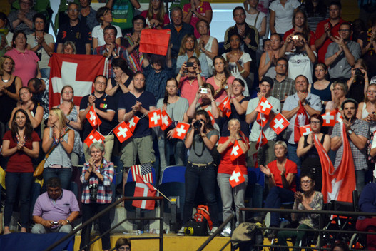 Die zahlreichen Schweizer Supporter!