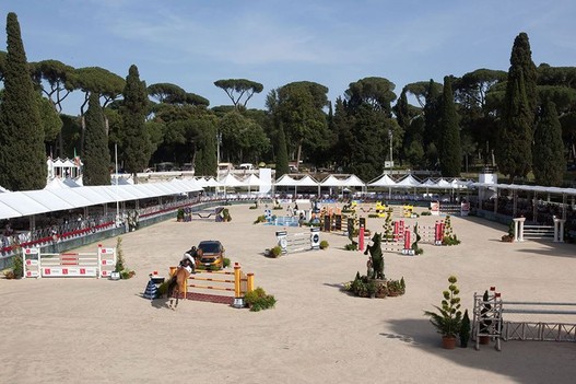 Der Austragungsort des CSIO Rom: Die Piazza di Siena im Park der Familie Borghese