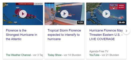 Die amerikanischen TV-Stationen und Wetterkanäle berichten laufend über den möglichen Sturm