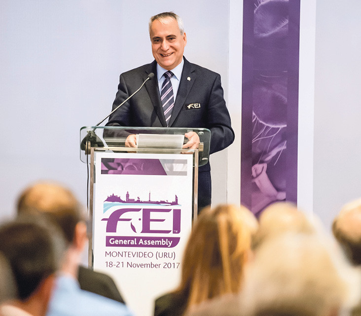 Le président de la FEI, Ingmar De Vos, a ouvert l’Assemblée Générale 2017 à Montevideo.