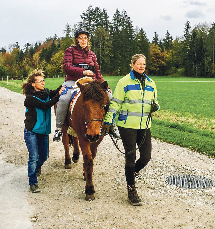 Les chevaux de thérapie doivent être fiables et calmes en toutes circonstances.  <br />Ils ne doivent pas se laisser perturber par des véhicules bruyants ou d’autres facteurs de stress.
