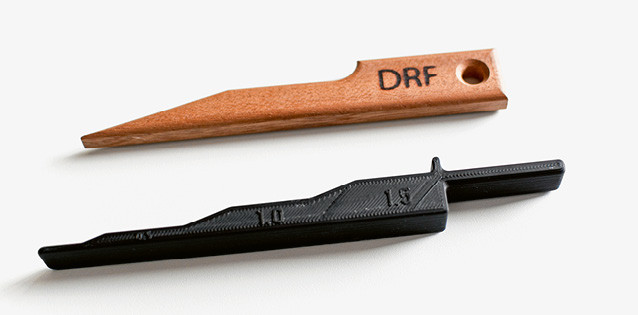 Comparaison entre l’instrument de mesure utilisé au Danemark et le prototype fabriqué en Suisse.