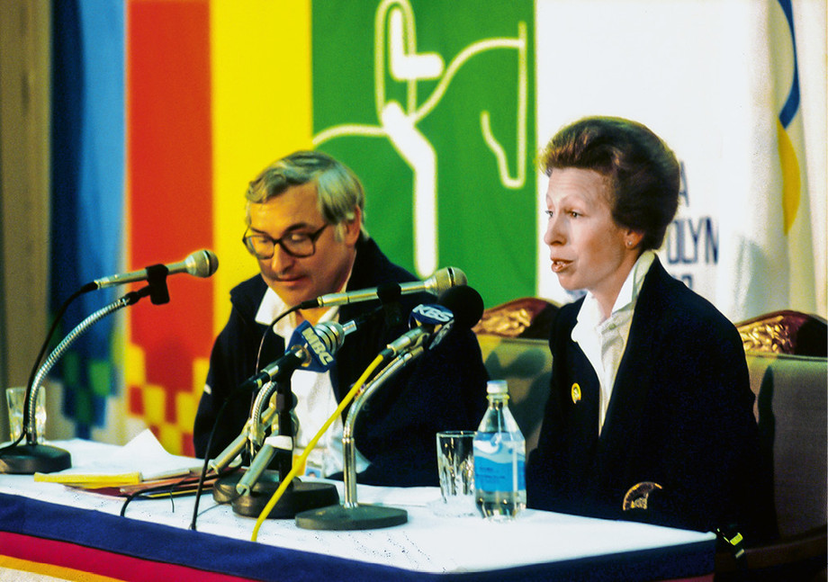 Olympische Spiele 1988 in Seoul (KOR): Pressekonferenz mit Max E. Ammann und der damaligen FEI-Präsidentin Prinzessin Anne  |  © Archiv Max E. Ammann
