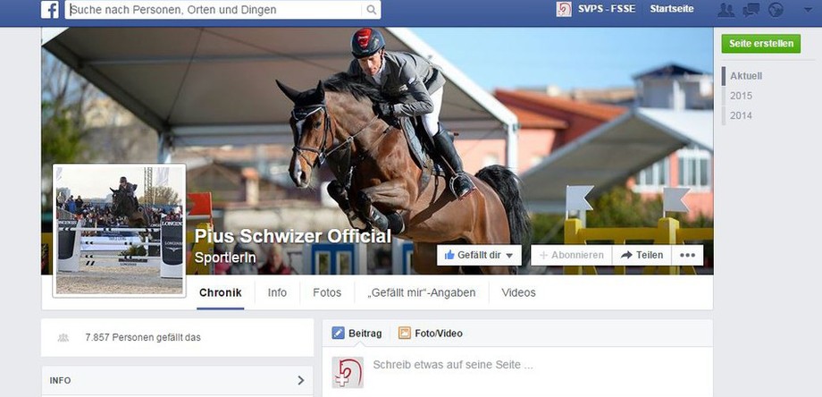 Pius Schwizer besitzt auch ein öffentliches Profil auf Facebook.